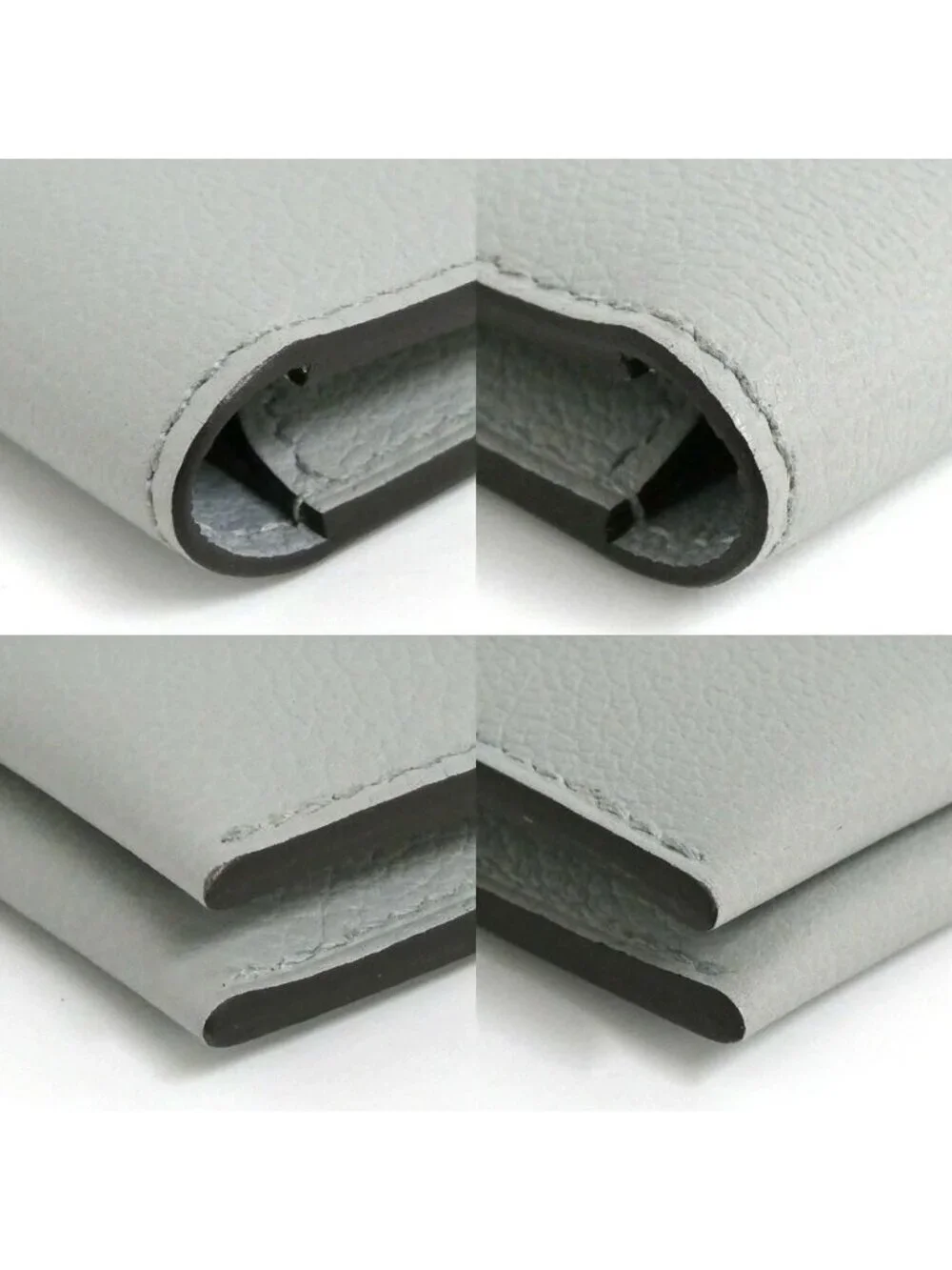Hermes Card Case M S Evercolor Gray Sellier